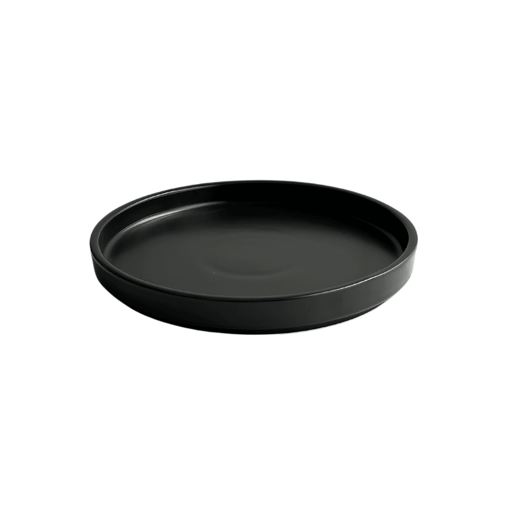 PLATO TRINCHE PORCELANA NEGRO MATE 22 CM
