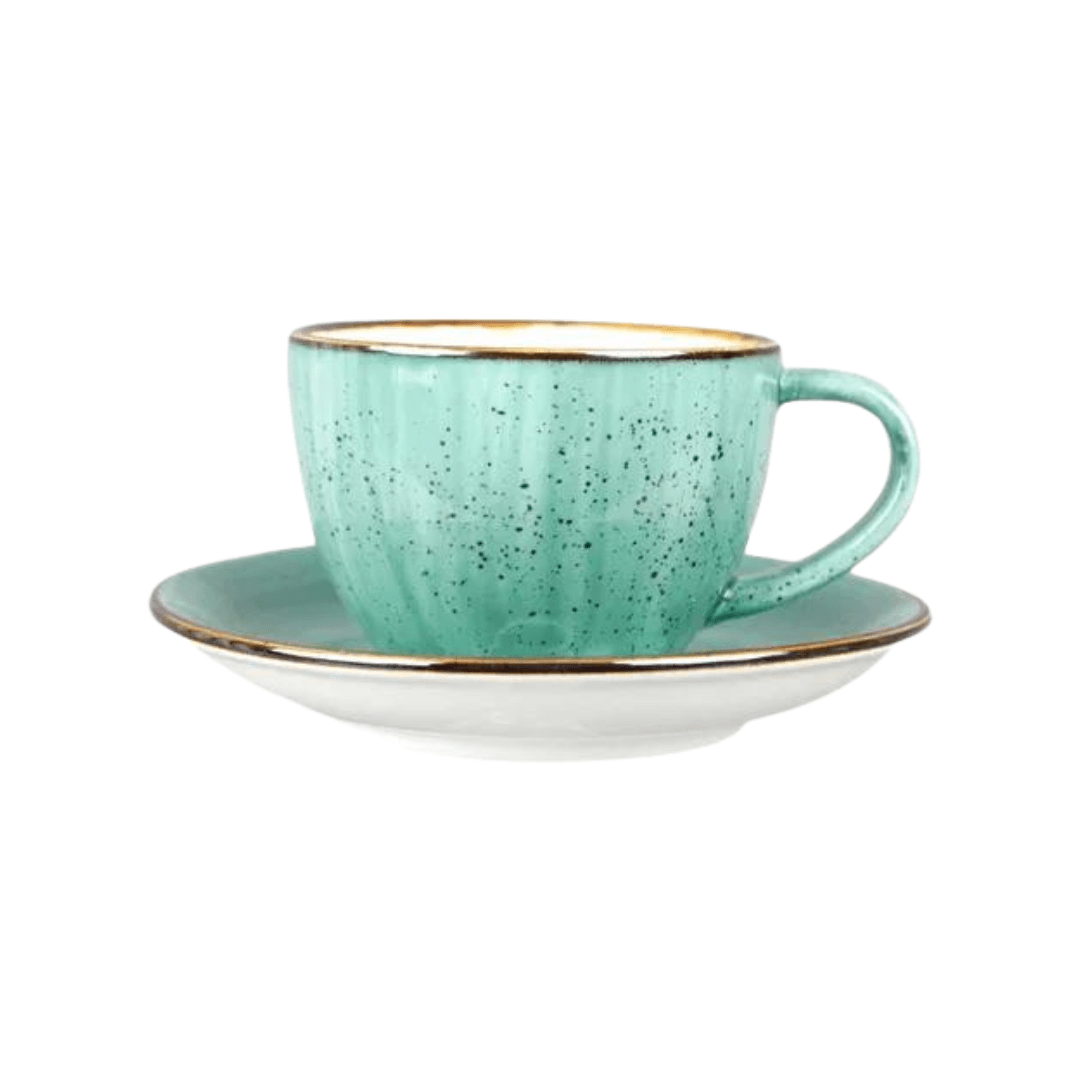 VAJILLA DE PORCELANA VERDE CLARO