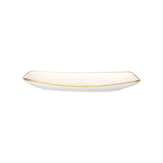 PLATON OVALADO PORCELANA COLOR BEIGE 36 CM