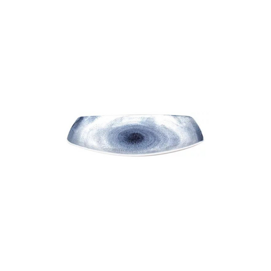 PLATON OVALDO PORCELANA COLOR AZUL 36 CM