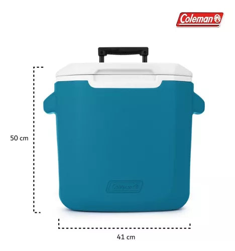 HIELERA C/RUEDAS 28 QT COLEMAN COLOR AZUL